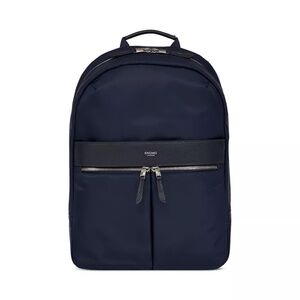 NWOT Knomo Mayfair Beauchamp 14" laptop bleu nylon leather trim backpack,